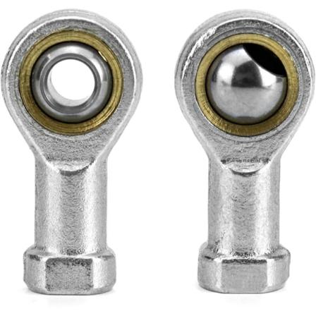2 stk 8mm ende sfærisk lager M8 x 1,25, selvsmørende med hunngjenger