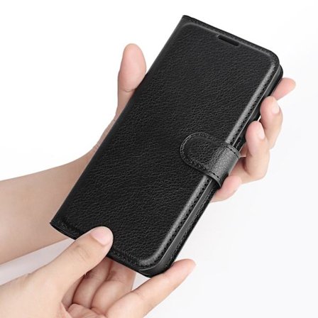 Fodral för Samsung X Cover 6 Pro svart Flip Läder Ställ Plånbok