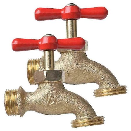 Antik Koppar Trädgård Väggmonterad Kran, Utomhus Diskbänkskran 2-Pack