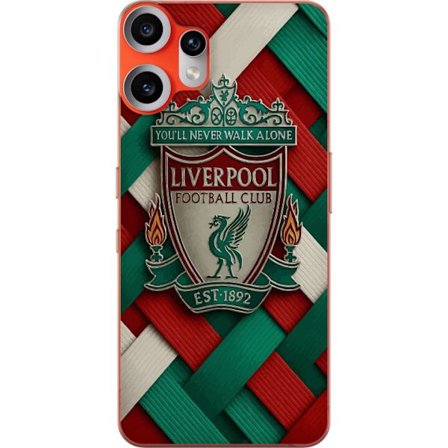Yhteensopiva Puhelinkuori Nothing Nothing CMF Phone 2 Pro Liverpool Football Clubin tunnus, jossa You'll Never Walk Alone voimakkaassa graafisessa suu