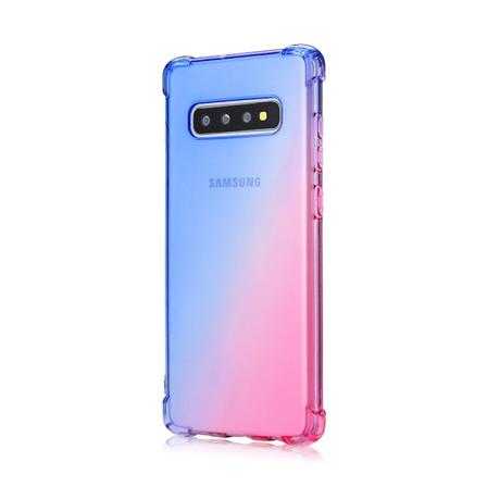 Samsung Galaxy S10 Plus - Robust Slittåligt Skal Blå/rosa
