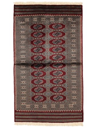 Håndknyttet Pakistan Bokhara 3Ply Teppe 92X159 Svart/Brun