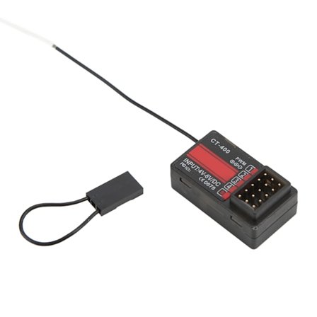 4CH RC Receiver DC 4v-6v Premium Plastic Hållbar 2,4GHz Frequency 3ms Mottagarsvar för HOTRC CT-400