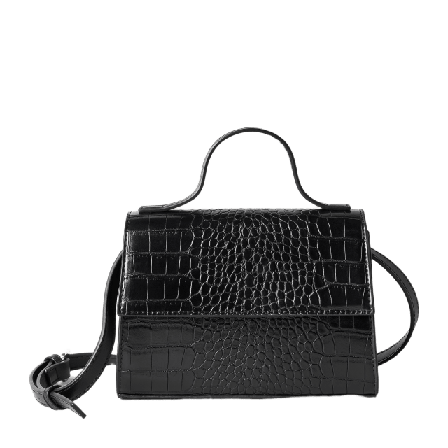 Å WOMAN Handväska med crocostruktur LEAH Handväskor Dam Svart ONESIZE