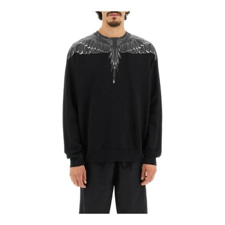 Marcelo Burlon, wings sweatshirt Zwart, Heren, Maat:L