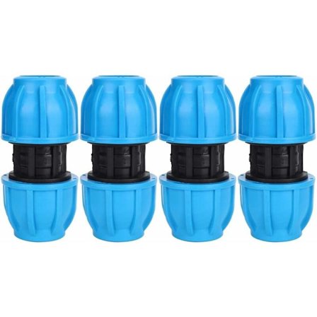 4 st 25mm till 25mm PE Plast Rak Vattenrörskoppling PVC PE PPR Röranslutningstillbehör