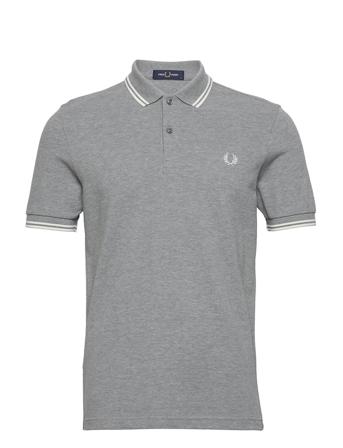 Twin Tipped Fp Shirt Polos Short-sleeved Grå Fred Perry
