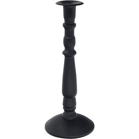 23cm Slank Matt Svart Lysestake for 7/8" Koniske Lys, Slank