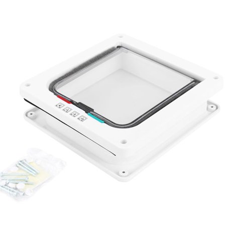 4-vägs låsbar kattlucka för husdjur, liten hund, medium storlek