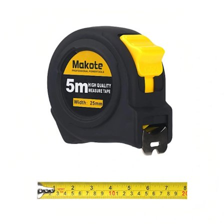 Hurtigmarkeringsverktøy, selvsentrerende stålmålebånd, mini mykt målebånd med innfellbart blad og låseknapp