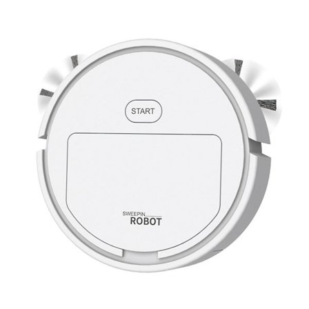 Mini Smart Robot Støvsuger - 3-i-1 Fejning, Støvsugning & Gulvvask, Kompatibel med Alle Gulvtyper White