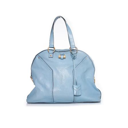 Yves Saint Laurent Vintage, Pre-owned Leather handbags Blauw, Dames, Maat:ONE Size,leer