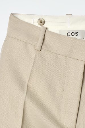 COS Women's Pantalone Slim In Lana in Beige