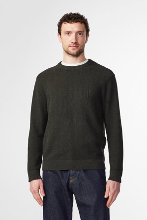 NN.07 Pete 6600 Pullover Herren Grün Bio-Baumwolle