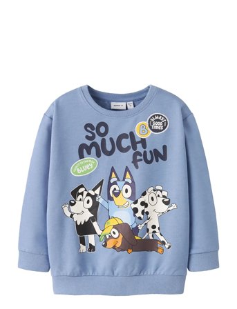 name it Nmmjared Bluey Nreg Sweat Unb Sky - Blue - 110