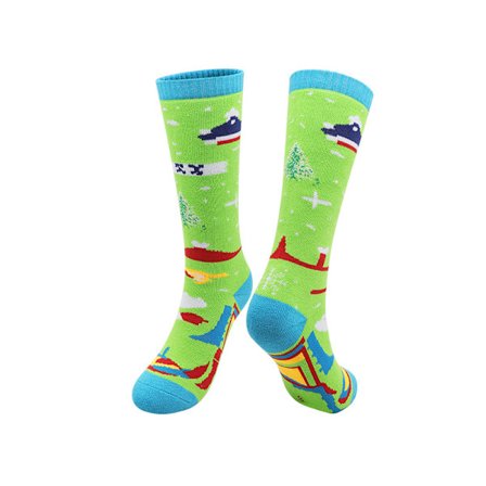 Tykkelse Skistrømper til Børn – Lange Frottebund Vinterstrømper til Udendørs Sport