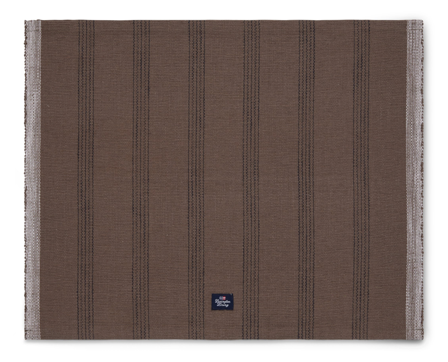 Lexington Spisebrikke Striped Økologisk-Bomull brun_40x50
