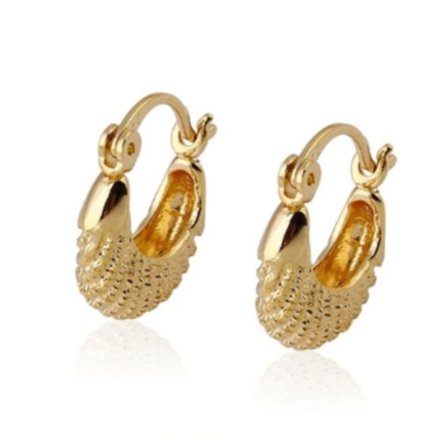 18 karat guldbelagte øreringe til kvinder