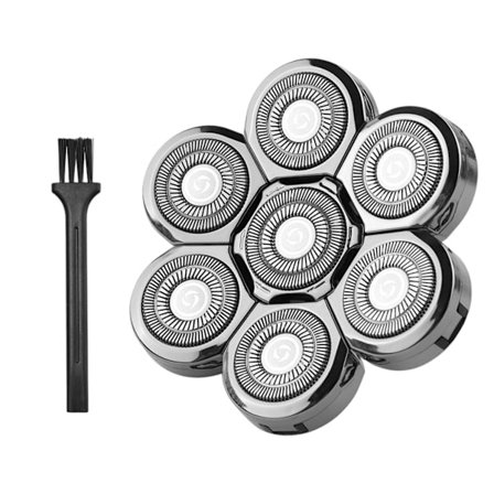 Erstatningshodebarbermaskiner 7 hoder skjegg hår erstatningsblad, enkel å rengjøre