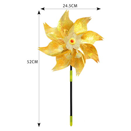 Fugleskræmme Dekoration, 4 stk. Reflekterende Vindmøller, Anti-Fugl