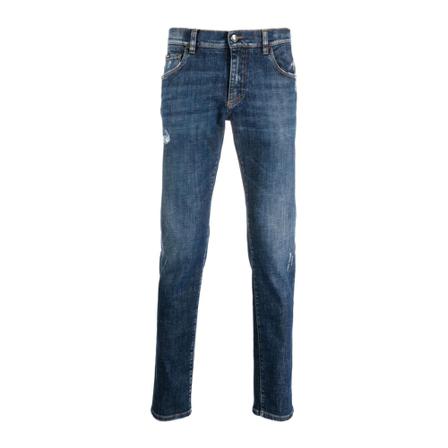 Dolce & Gabbana, Slim-fit Jeans Blauw, Heren, Maat:L