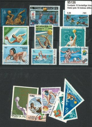 Vandpolo 15 forskellige frimærker