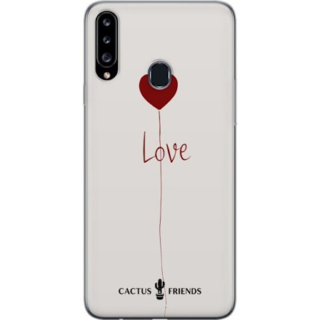 Yhteensopiva Puhelinkuori Samsung Samsung Galaxy A20s Cactus and Friends - Love Balloon Minimal