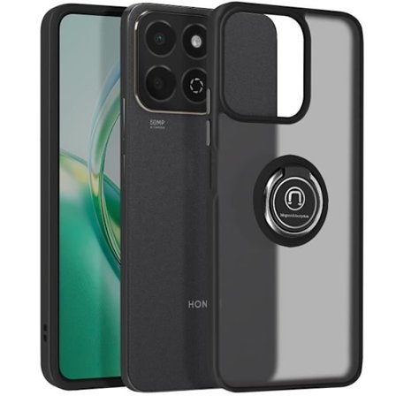 Coque för Honor 200 Smart - Honor - Metallring - Stötabsorberande - Svart - Hård