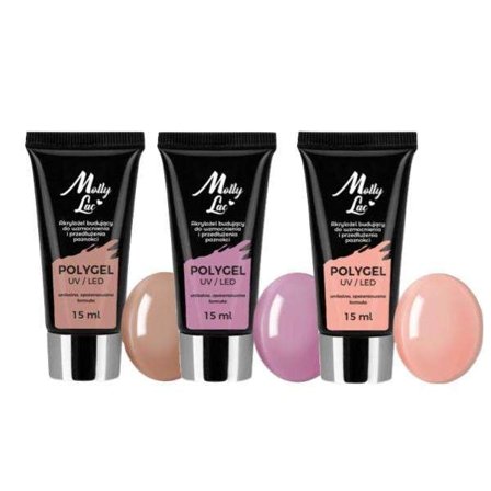 3-pack Polygel - Powder gel - 45ml - Akrylgel - Builder