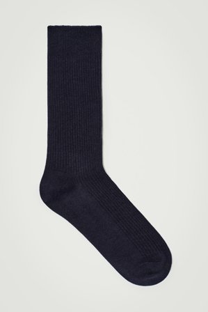 COS Men's Ribbed Socks in Blue