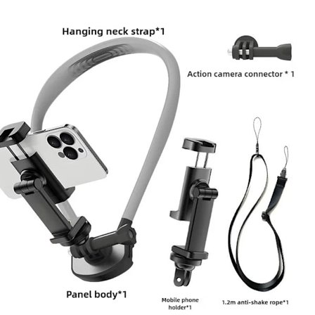 Nakkestøtte til mobiltelefoner, til iPhone/Samsung/Huawei/Xiaomi, til optagelse og livestreaming