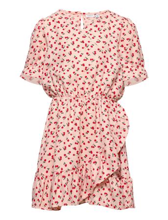 Nkffelina Ss Wrap Dress Dresses & Skirts Dresses Casual Dresses Short-sleeved Casual Dresses Monivärinen/Kuvioitu Name It