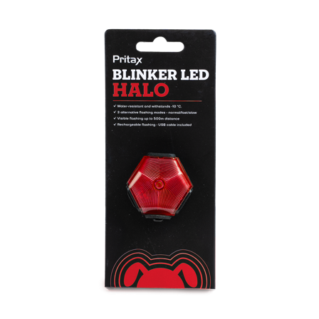 Pritax - Blinkende LED-halo, 5 cm, rød - Hund - Halsbånd - ZOO.no
