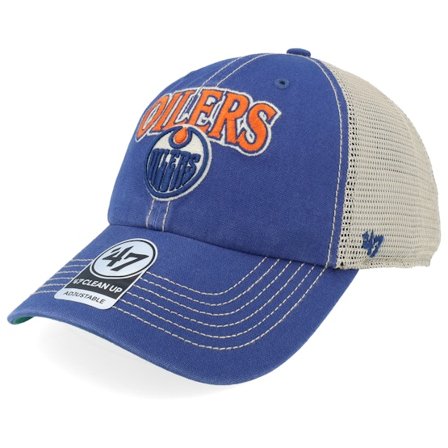 47 Brand - Azul trucker Gorra - Edmonton Oilers NHL Clean Up Vintage Royal Unconstructed Trucker @ Hatstore