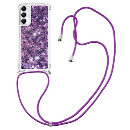 SKALO Samsung A05s 4G Kvicksand Glitter Mobile Collar - Lilla