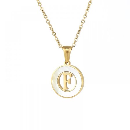 Initial Halsband i Rostfritt Stål för Kvinnor, 18K Guldpläterat Fint 26 Bokstäver A till Z Hänge Halsband Tonårsflickor Gåvor