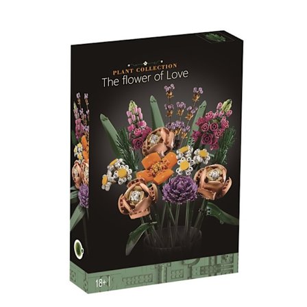 Byggklossar Orkidé Phalaenopsis Bukett Bonsai Flicka Montera Pedagogisk Leksak Gåva{AZC}