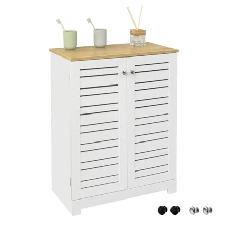 Rootz Badeværelsesskab - Badeværelses Opbevaringsskab - Skab med 2 døre, B60 x D30 x H82cm