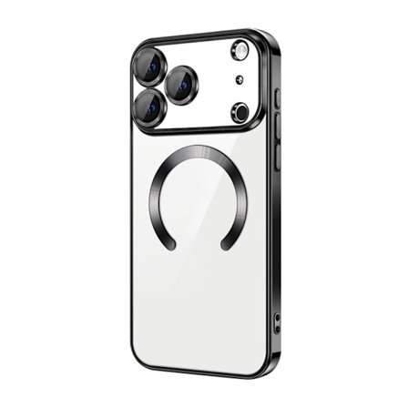 iPhone 17 PRO Cover – Metallic Cover med Magnetisk Kompatibilitet, Slankt Design - Sort