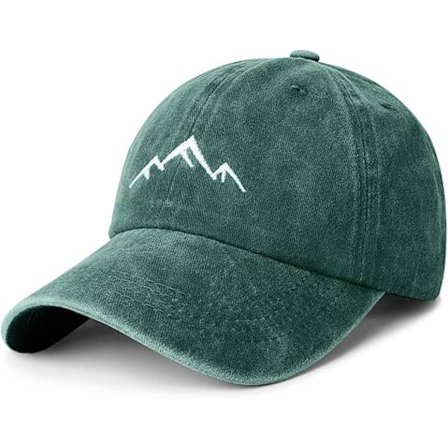 Baseballcaps for menn - Toppbrodert baseballcaps, klassisk vasket vintage avslappet passform pappa caps justerbar stropp tilbake caps. Grønn