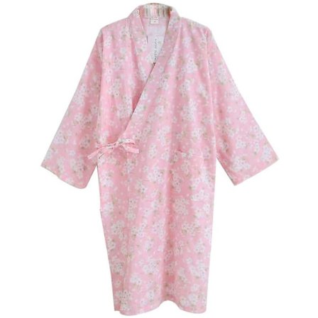 Bomuldskimono Badekåbe Wrap Dame Herre Badekåbe Morgenkåbe Pyjamas Yukata Natkjole Løs Behagelig Nattøj Badekåbe Spa Svømmetøj Cover Up Hjem Casual 