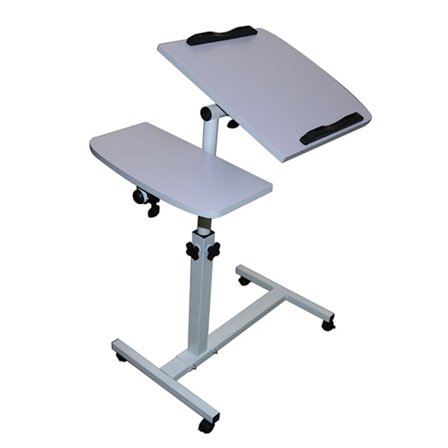 Sängbord på hjul / Justerbart Läsbord med vinklingsbar skiva