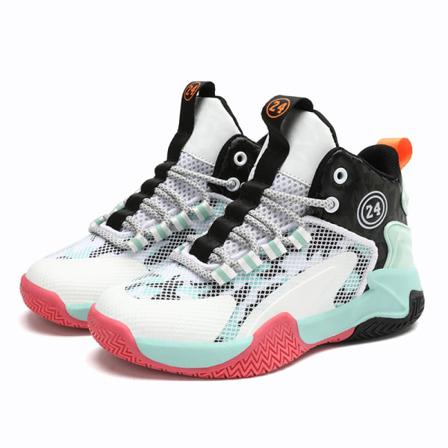 Boys Mid Basketball Shoes Sneakers Med Snörning