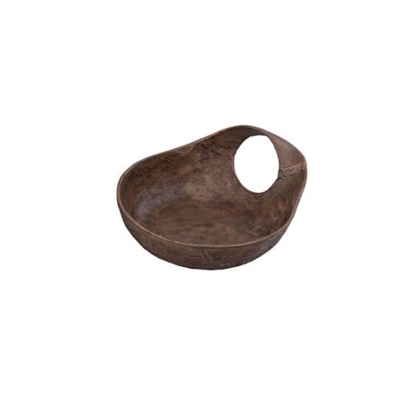 Dekorativ skål i aluminium, bronzefinish, 29x24x10 cm