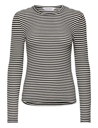 Srfenja Stripe O-Neck Top Black Soft Rebels