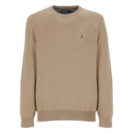 Ralph Lauren Round-neck Strik Brun, Herre Strik