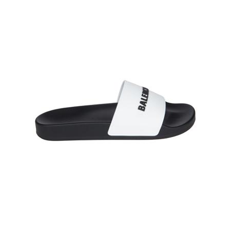 Balenciaga, Slides With Logo Wit, Dames, Maat:41 EU