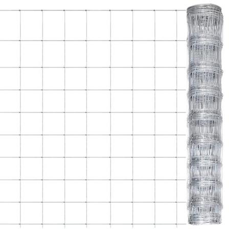 Vidaxl Fårstängsel Galvaniserat Stål 50x1 M Silver Silver