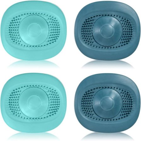 Suihkun hiustenkerääjä, keittiön tiskialtaan tulppa, 4 pehmeää silikonista tiskialtaan suodatinta vahvalla adsorptiolla, voi painaa pyörteen 
