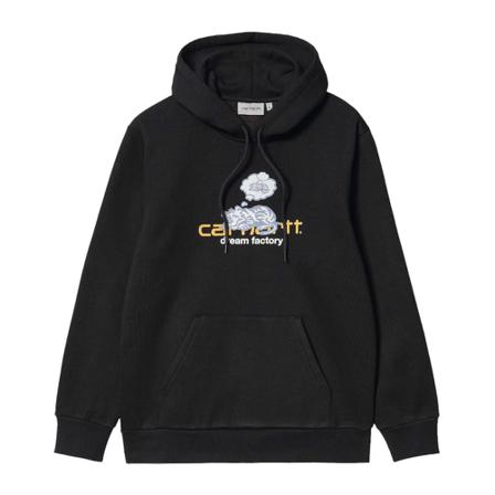 Carhartt Wip, Hooded Dream Factory Sweatshirt Zwart, Heren, Maat:M,polyester
